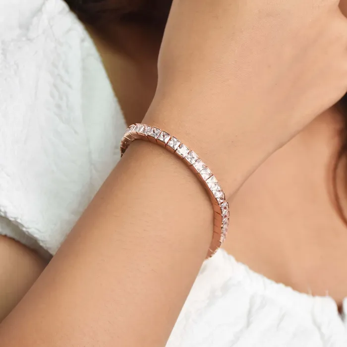 Rosy Glam Tennis Bracelet Upakarna Bracelets