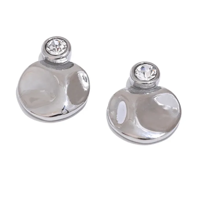 Round Plated Stud Earrings Mabel Love Co Earrings