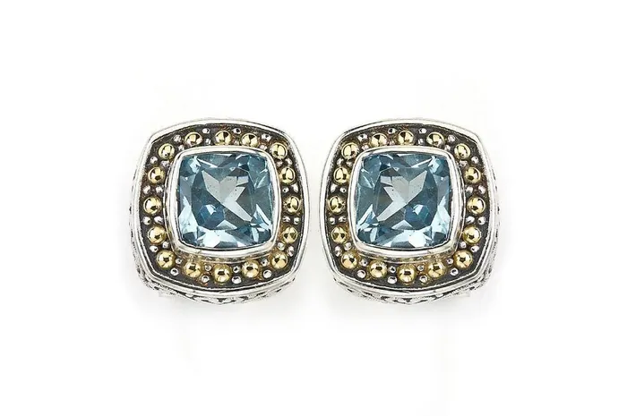 Samuel B Earrings Zion Earrings Blue Topaz