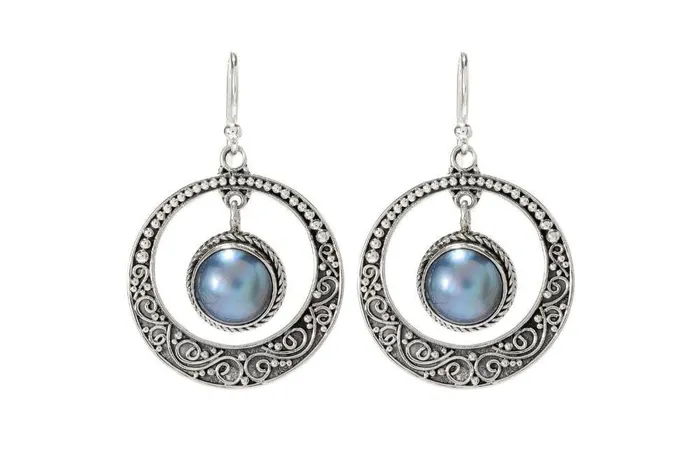 Serra Earrings Blue Pearl Samuel B Earrings