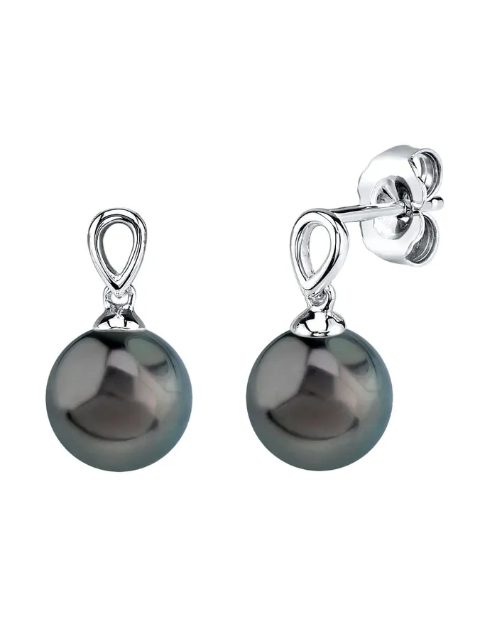 SPT Earrings Black Tahitian Pearl Sugar Dangle Earrings