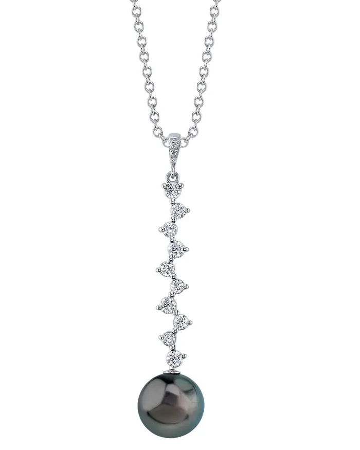 SPT Necklaces Tahitian South Sea Pearl Diamond Naomi Pendant