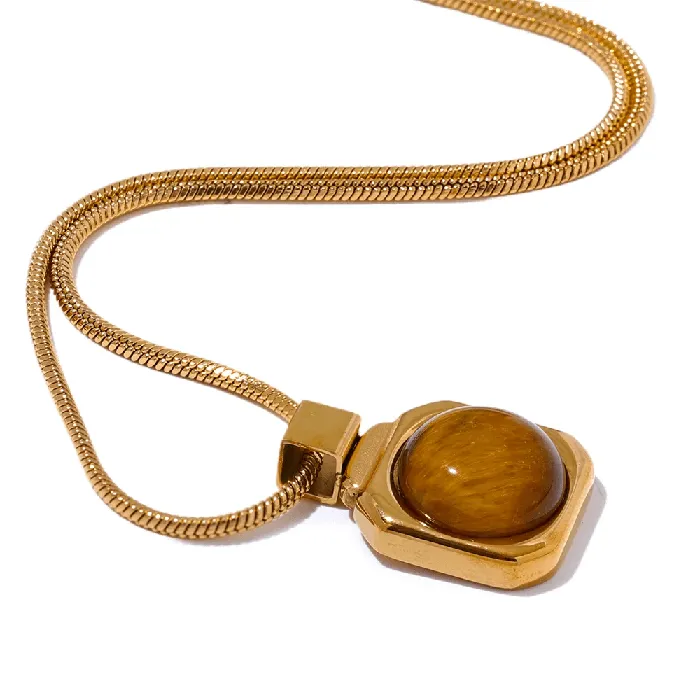 Tigers Eye Necklace Mabel Love Co Necklaces