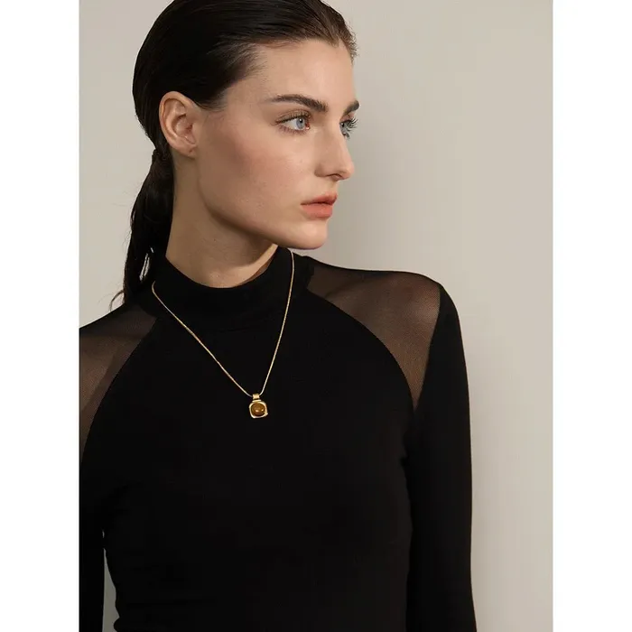 Tigers Eye Necklace Mabel Love Co Necklaces