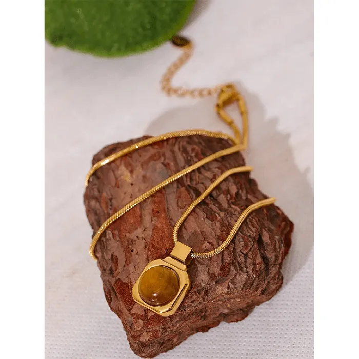 Tigers Eye Necklace Mabel Love Co Necklaces