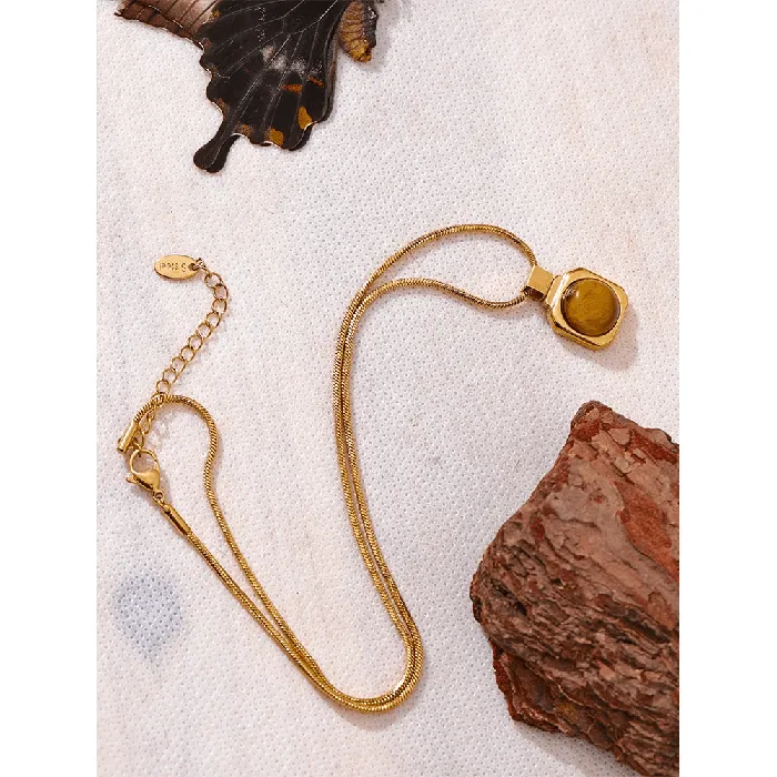 Tigers Eye Necklace Mabel Love Co Necklaces
