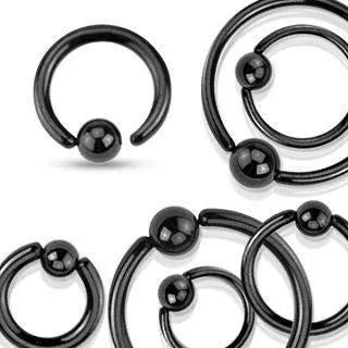 Tulsa Body Jewelry Rings 14g Black Fixed Bead Ring Tulsa Body Jewelry Rings 14g Black Fixed Bead Ring