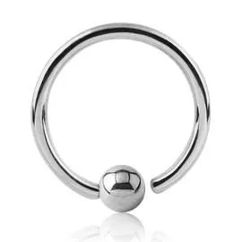 Tulsa Body Jewelry Rings 20g White 14k Gold Fixed Bead Ring