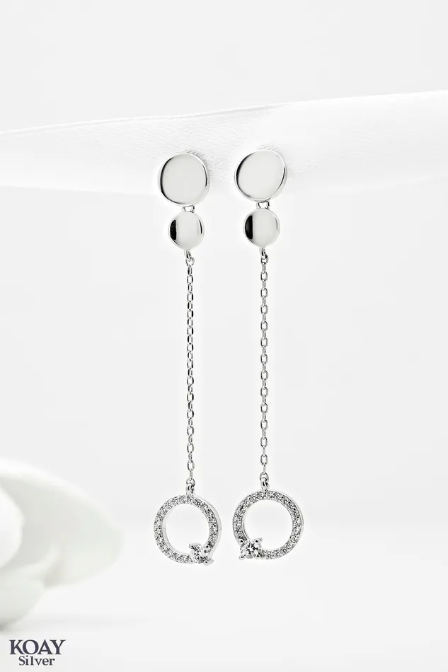 Zircon Chain 04 Earring KOAY Silver Store Earrings